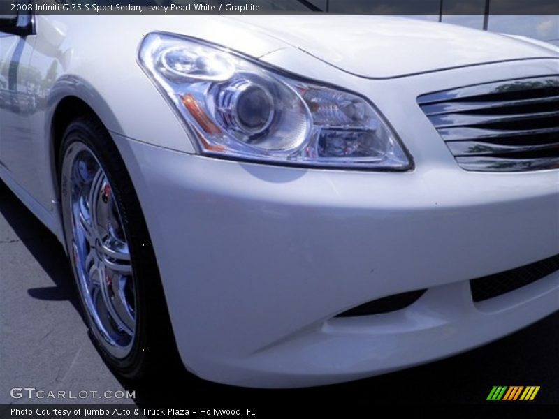 Ivory Pearl White / Graphite 2008 Infiniti G 35 S Sport Sedan