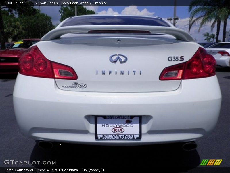 Ivory Pearl White / Graphite 2008 Infiniti G 35 S Sport Sedan