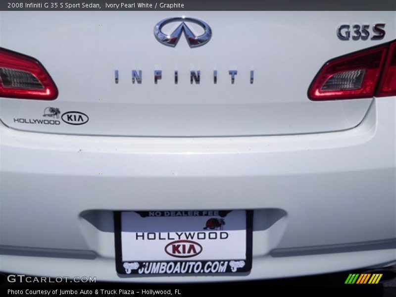 Ivory Pearl White / Graphite 2008 Infiniti G 35 S Sport Sedan