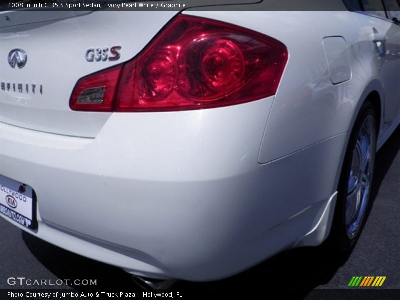 Ivory Pearl White / Graphite 2008 Infiniti G 35 S Sport Sedan