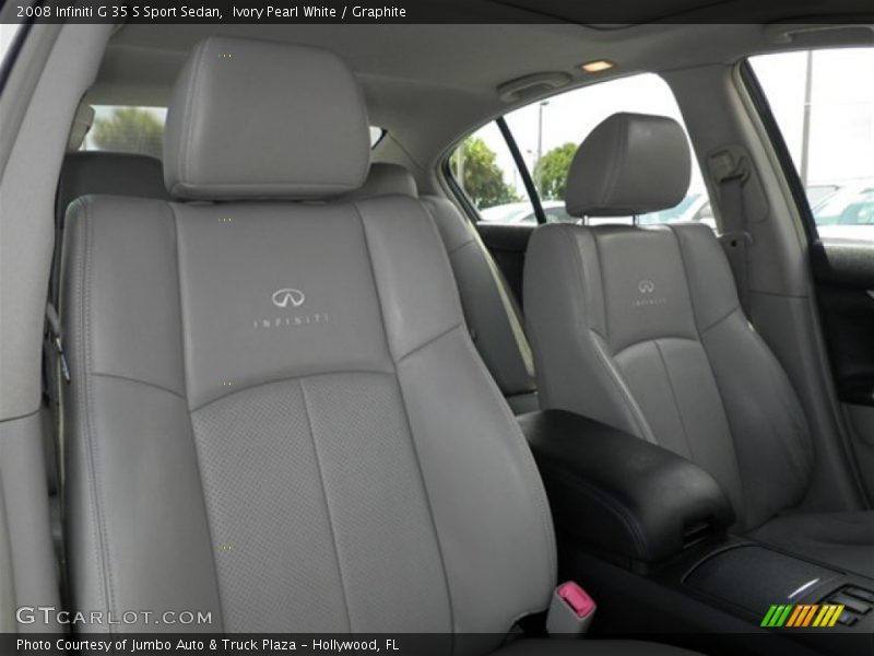 Ivory Pearl White / Graphite 2008 Infiniti G 35 S Sport Sedan