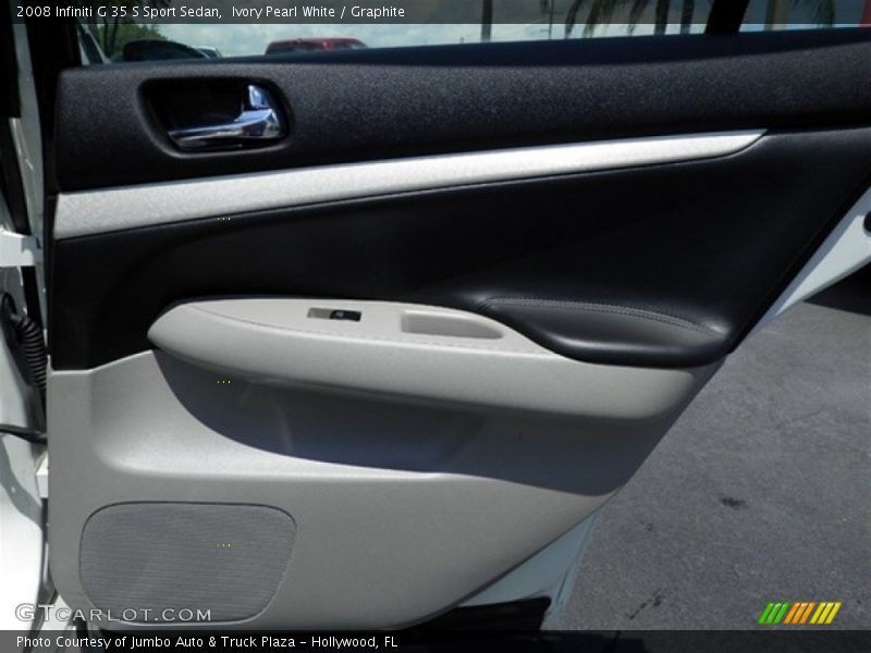 Ivory Pearl White / Graphite 2008 Infiniti G 35 S Sport Sedan