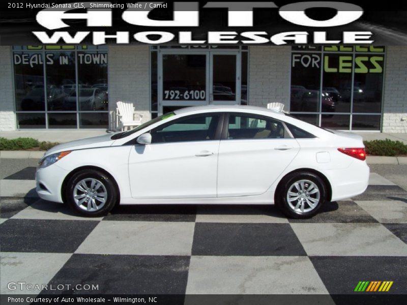 Shimmering White / Camel 2012 Hyundai Sonata GLS
