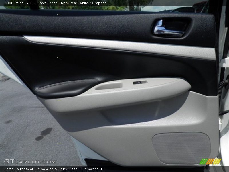 Ivory Pearl White / Graphite 2008 Infiniti G 35 S Sport Sedan