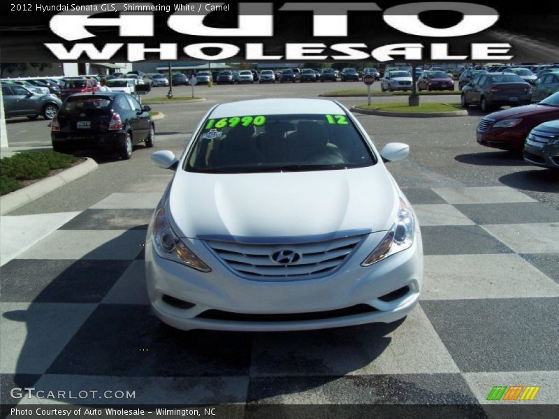 Shimmering White / Camel 2012 Hyundai Sonata GLS