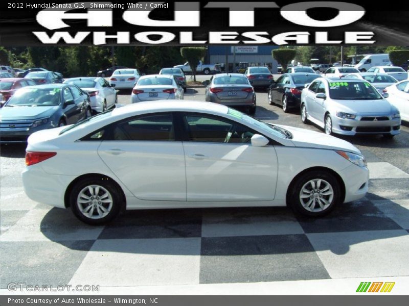 Shimmering White / Camel 2012 Hyundai Sonata GLS
