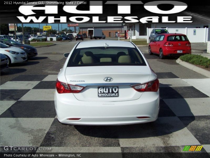 Shimmering White / Camel 2012 Hyundai Sonata GLS