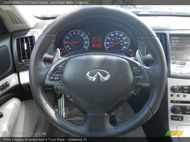 Ivory Pearl White / Graphite 2008 Infiniti G 35 S Sport Sedan