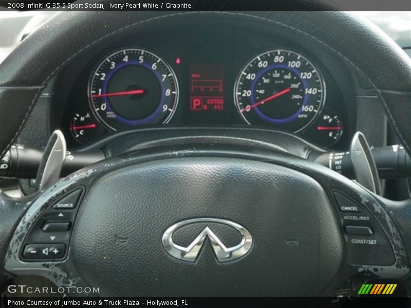 Ivory Pearl White / Graphite 2008 Infiniti G 35 S Sport Sedan