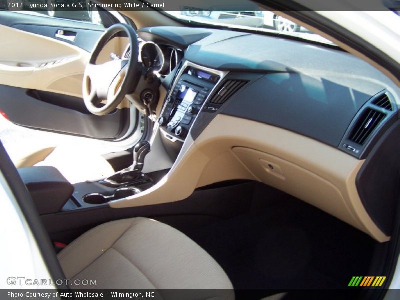 Shimmering White / Camel 2012 Hyundai Sonata GLS