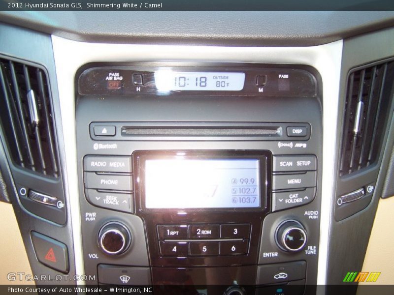 Shimmering White / Camel 2012 Hyundai Sonata GLS