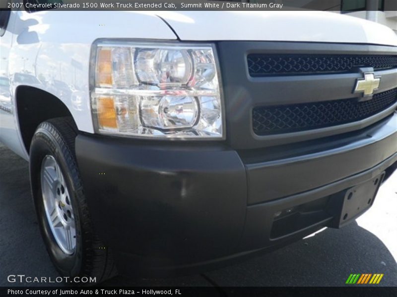 Summit White / Dark Titanium Gray 2007 Chevrolet Silverado 1500 Work Truck Extended Cab