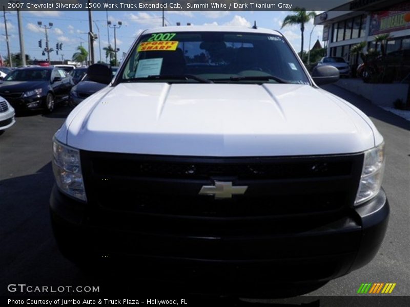 Summit White / Dark Titanium Gray 2007 Chevrolet Silverado 1500 Work Truck Extended Cab