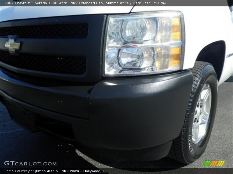 Summit White / Dark Titanium Gray 2007 Chevrolet Silverado 1500 Work Truck Extended Cab