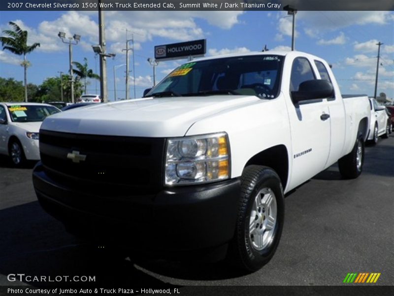 Summit White / Dark Titanium Gray 2007 Chevrolet Silverado 1500 Work Truck Extended Cab