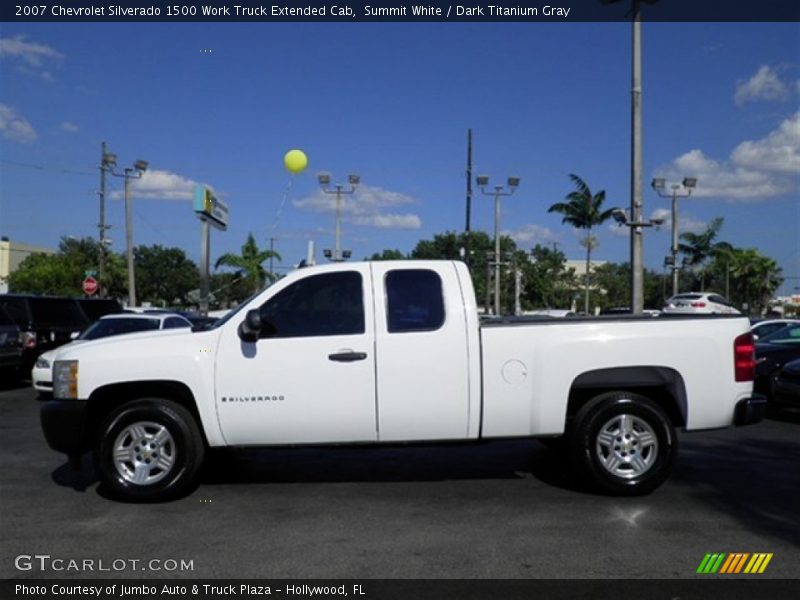 Summit White / Dark Titanium Gray 2007 Chevrolet Silverado 1500 Work Truck Extended Cab