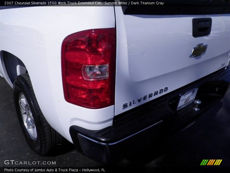 Summit White / Dark Titanium Gray 2007 Chevrolet Silverado 1500 Work Truck Extended Cab
