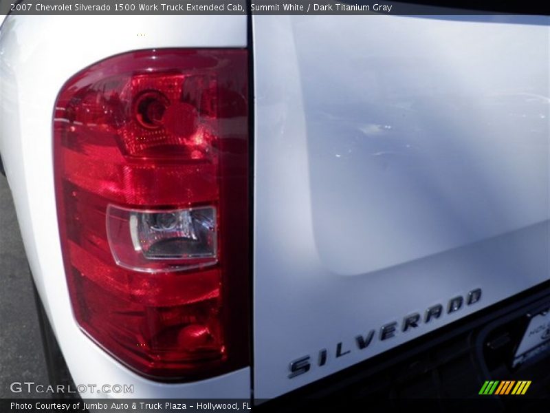 Summit White / Dark Titanium Gray 2007 Chevrolet Silverado 1500 Work Truck Extended Cab