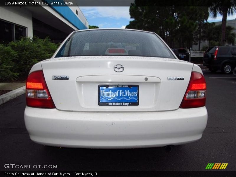 White / Beige 1999 Mazda Protege DX