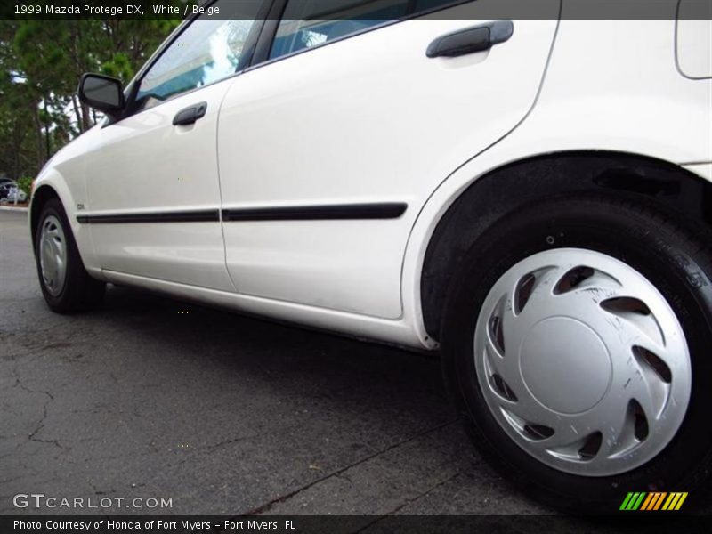 White / Beige 1999 Mazda Protege DX