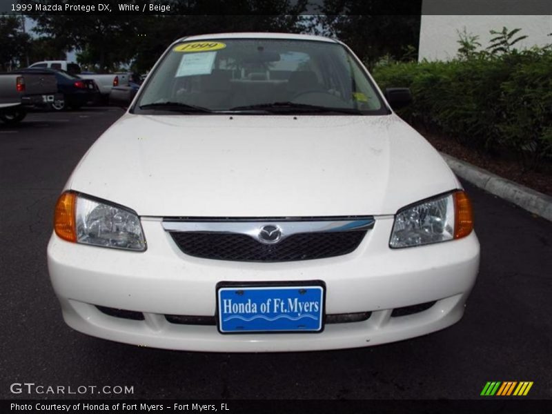 White / Beige 1999 Mazda Protege DX