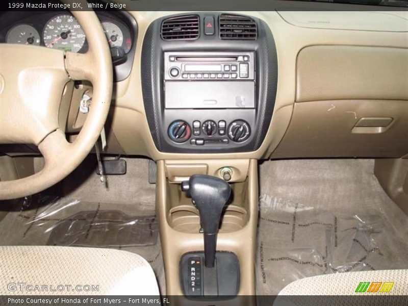 White / Beige 1999 Mazda Protege DX