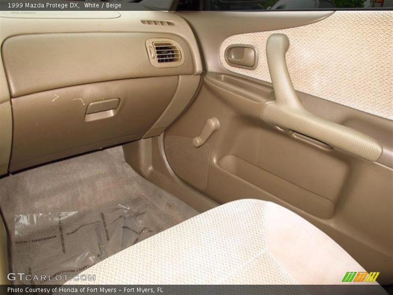 White / Beige 1999 Mazda Protege DX
