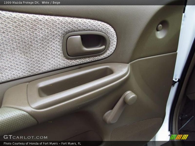 White / Beige 1999 Mazda Protege DX