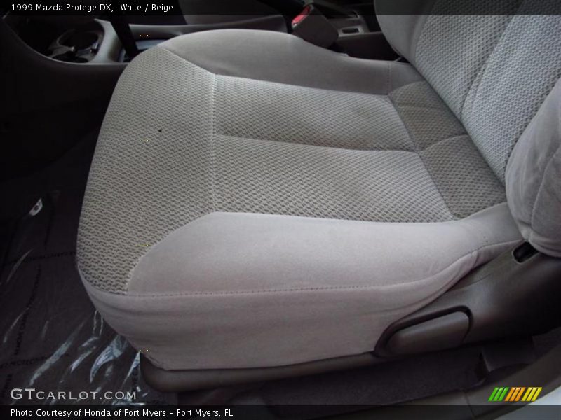 White / Beige 1999 Mazda Protege DX