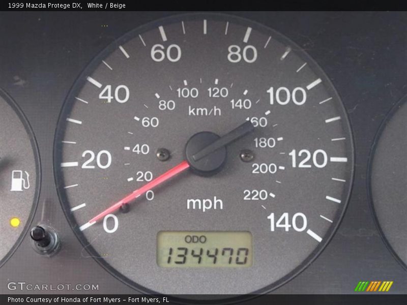 White / Beige 1999 Mazda Protege DX