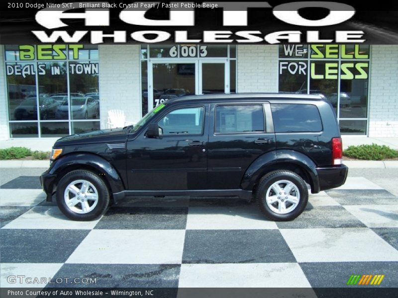Brilliant Black Crystal Pearl / Pastel Pebble Beige 2010 Dodge Nitro SXT
