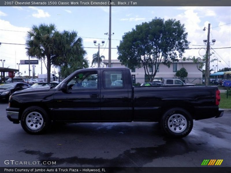 Black / Tan 2007 Chevrolet Silverado 1500 Classic Work Truck Extended Cab