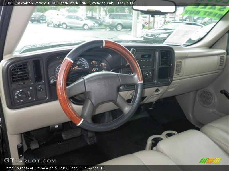 Black / Tan 2007 Chevrolet Silverado 1500 Classic Work Truck Extended Cab