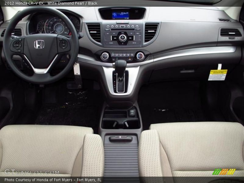 White Diamond Pearl / Black 2012 Honda CR-V EX