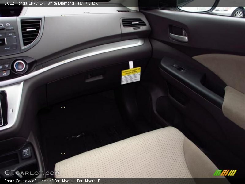 White Diamond Pearl / Black 2012 Honda CR-V EX