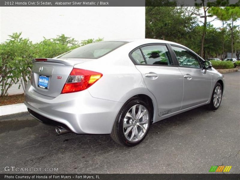 Alabaster Silver Metallic / Black 2012 Honda Civic Si Sedan