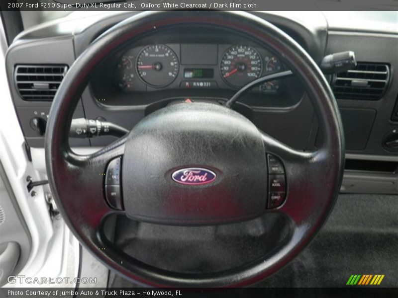 Oxford White Clearcoat / Dark Flint cloth 2007 Ford F250 Super Duty XL Regular Cab