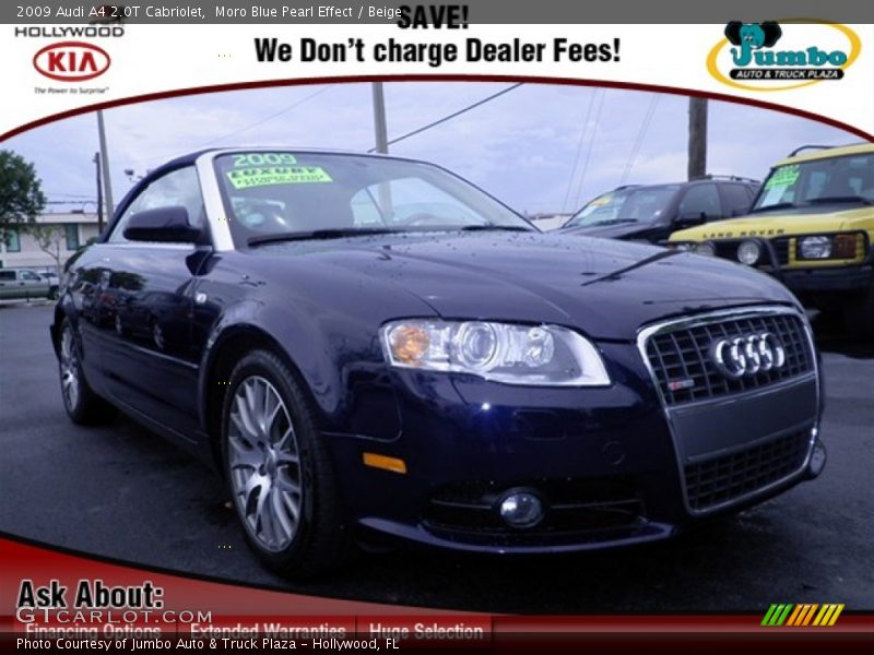 Moro Blue Pearl Effect / Beige 2009 Audi A4 2.0T Cabriolet