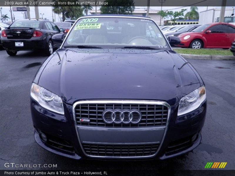 Moro Blue Pearl Effect / Beige 2009 Audi A4 2.0T Cabriolet