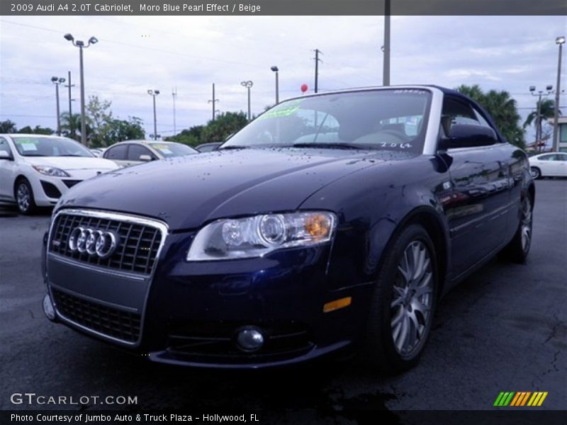 Moro Blue Pearl Effect / Beige 2009 Audi A4 2.0T Cabriolet