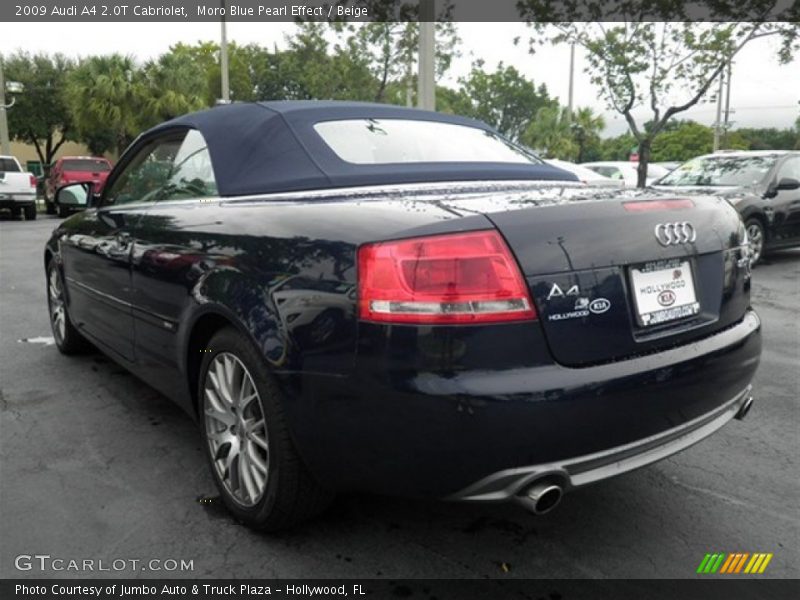 Moro Blue Pearl Effect / Beige 2009 Audi A4 2.0T Cabriolet