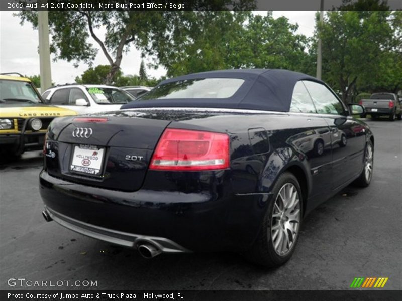 Moro Blue Pearl Effect / Beige 2009 Audi A4 2.0T Cabriolet
