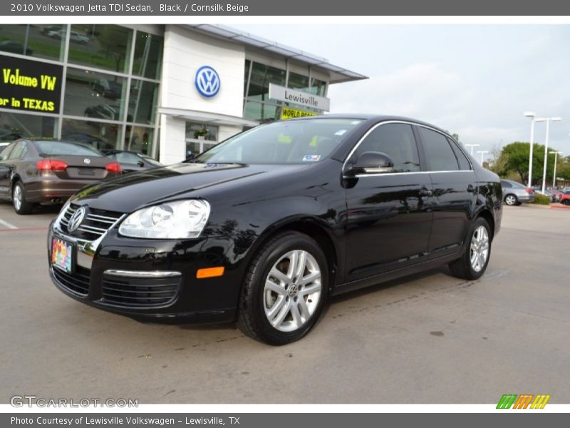 Black / Cornsilk Beige 2010 Volkswagen Jetta TDI Sedan
