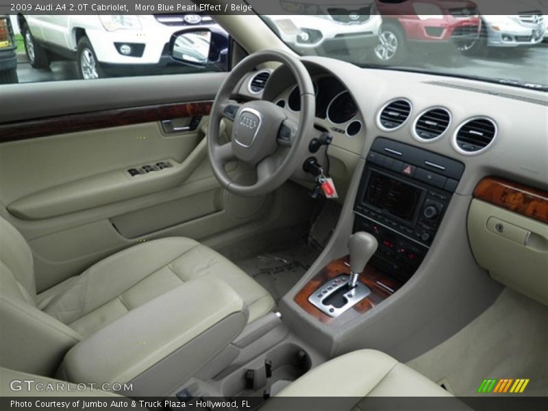 Moro Blue Pearl Effect / Beige 2009 Audi A4 2.0T Cabriolet