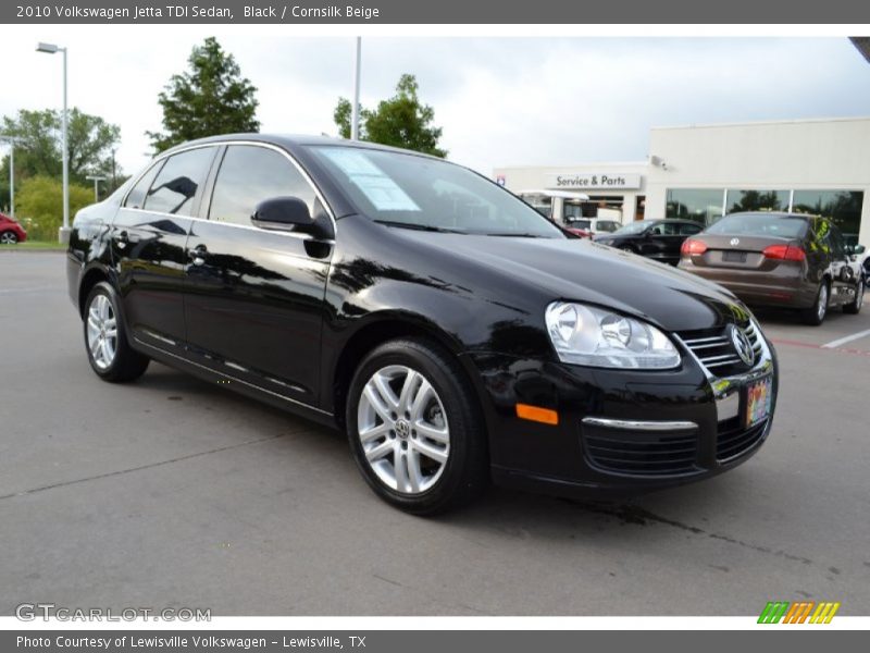 Black / Cornsilk Beige 2010 Volkswagen Jetta TDI Sedan