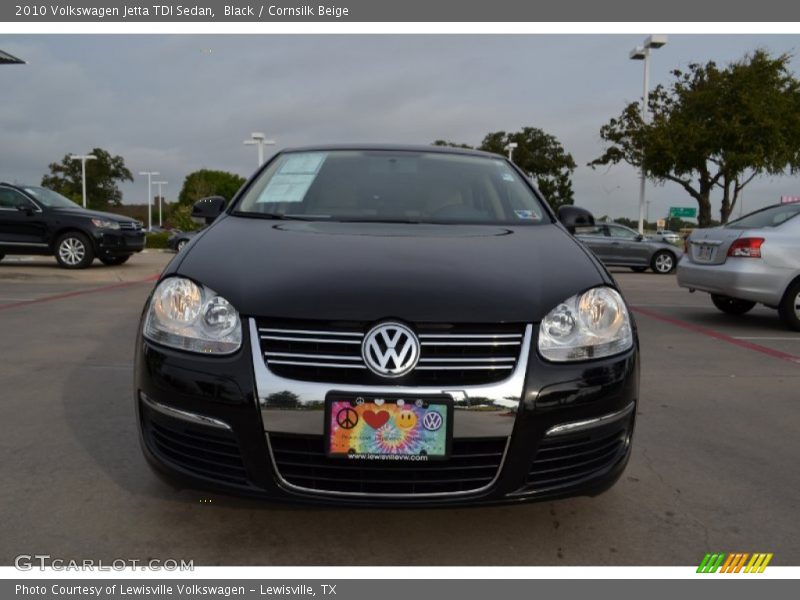 Black / Cornsilk Beige 2010 Volkswagen Jetta TDI Sedan