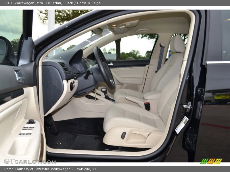 Black / Cornsilk Beige 2010 Volkswagen Jetta TDI Sedan