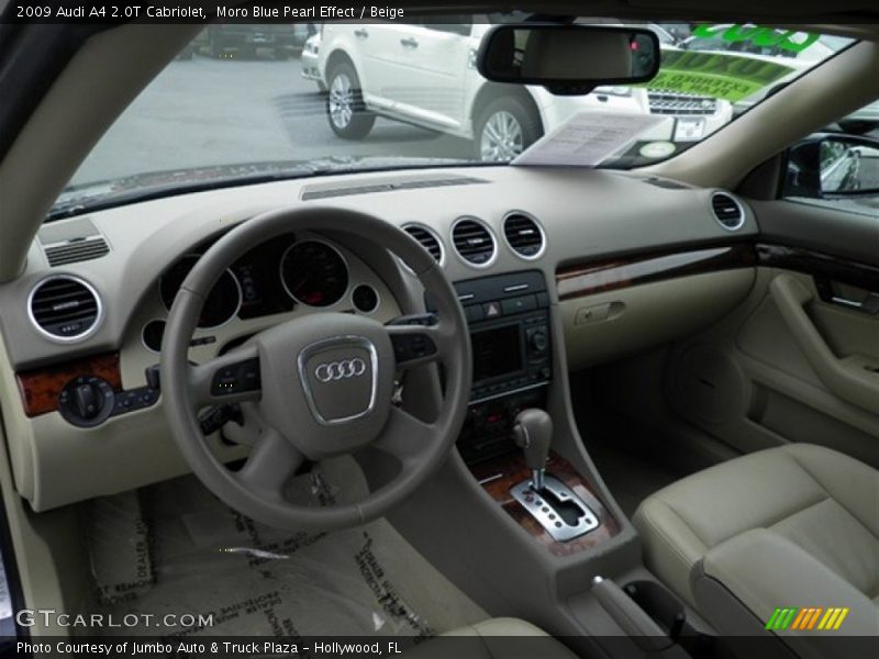 Moro Blue Pearl Effect / Beige 2009 Audi A4 2.0T Cabriolet