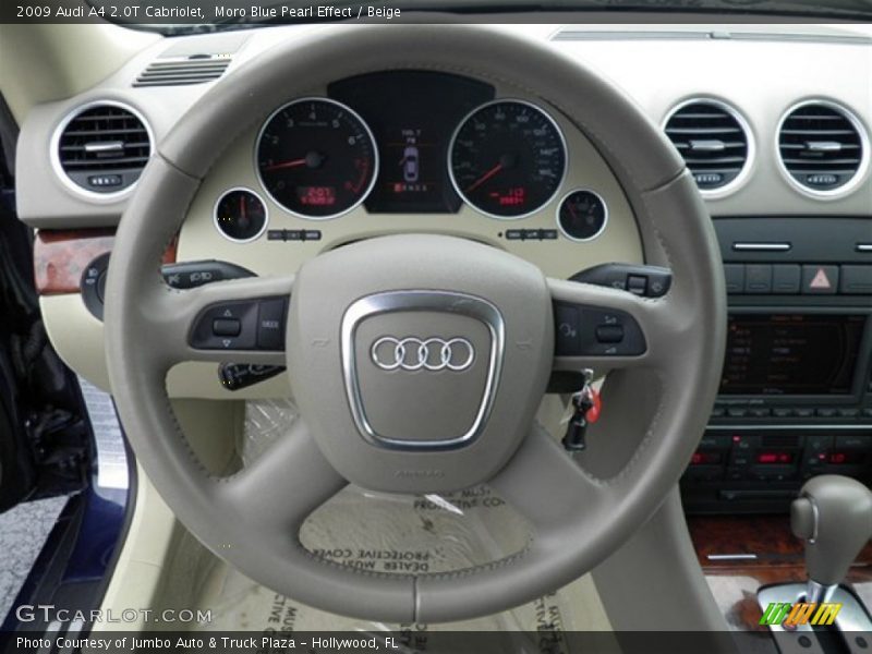 Moro Blue Pearl Effect / Beige 2009 Audi A4 2.0T Cabriolet