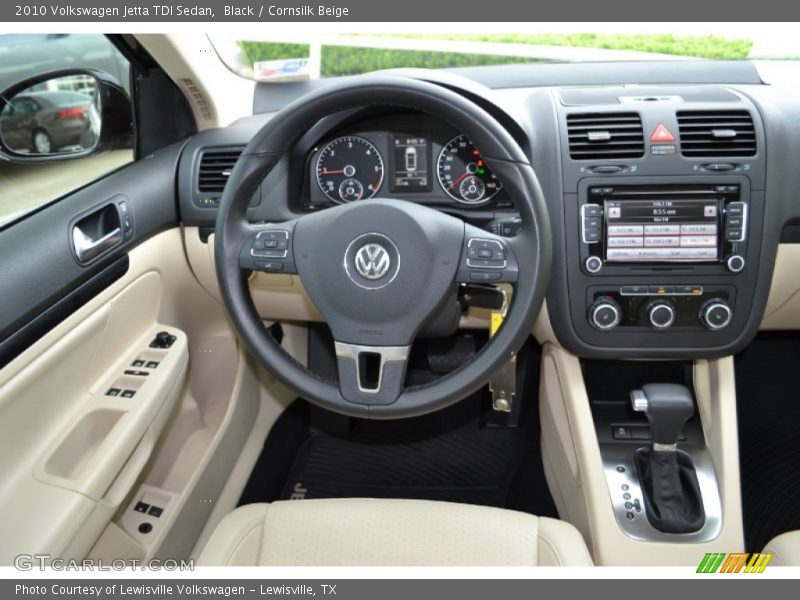 Black / Cornsilk Beige 2010 Volkswagen Jetta TDI Sedan